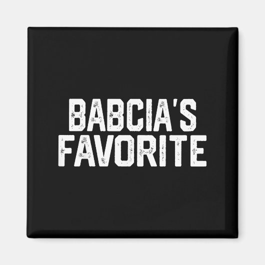 Babcia’s Favorite Funny Grandparent Granhild Vinta Magneet (Voorkant)