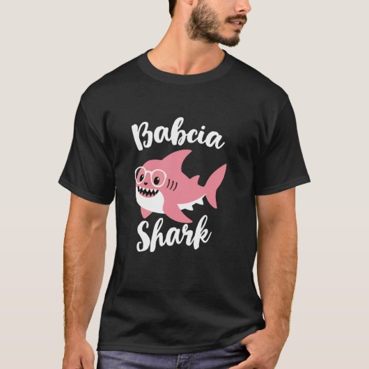 Babcia Shark Mother's Day Grandma Funny T-shirt (Voorkant)