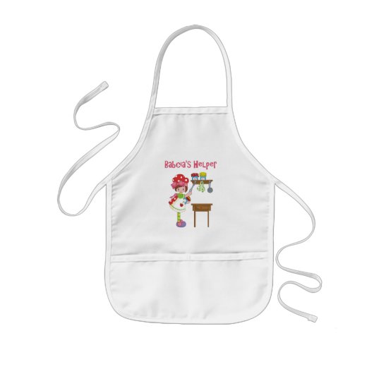Babciaanse helper in de keuken kinder schort (Voorkant)