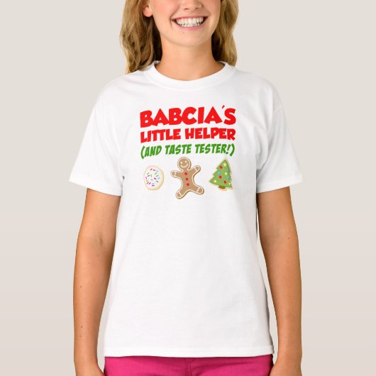 Babcians kleine kerstkoekjes t-shirt (Voorkant)