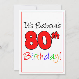 Babcia's 80e mijlpaal verjaardag van de verjaardag kaart