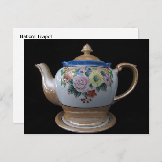 Babci's Teapot Briefkaart (Voorkant / Achterkant)
