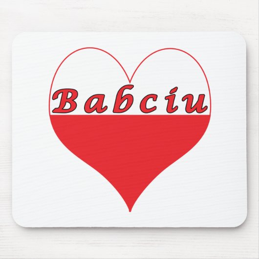 Babciu Poland Heart Muismat (Voorkant)