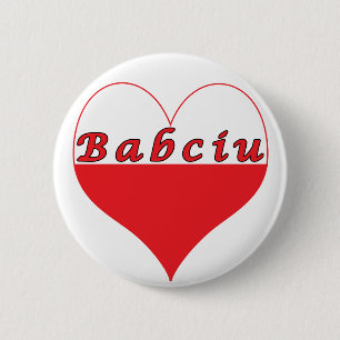 Babciu Poland Heart Ronde Button 5,7 Cm