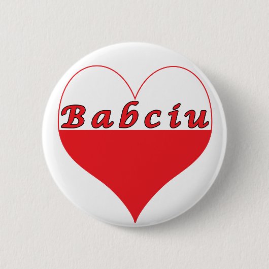 Babciu Poland Heart Ronde Button 5,7 Cm (Voorkant)