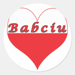 Babciu Poland Heart Ronde Sticker