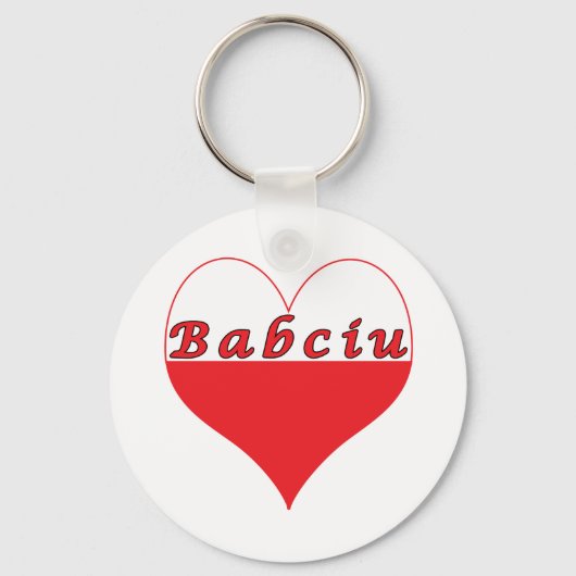 Babciu Poland Heart Sleutelhanger (Voorkant)