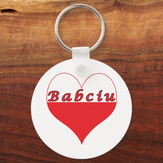 Babciu Poland Heart Sleutelhanger (Voorkant)
