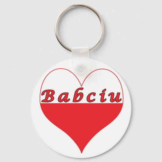 Babciu Poland Heart Sleutelhanger (Voorkant)