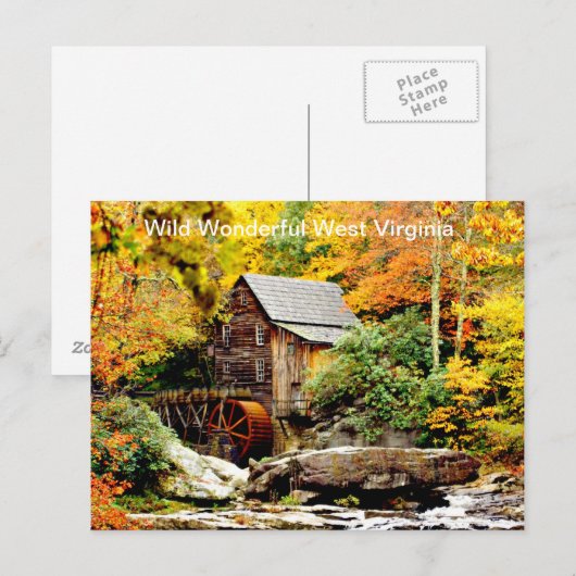 Babcock State Park Grist Mill Briefkaart (Voorkant / Achterkant)