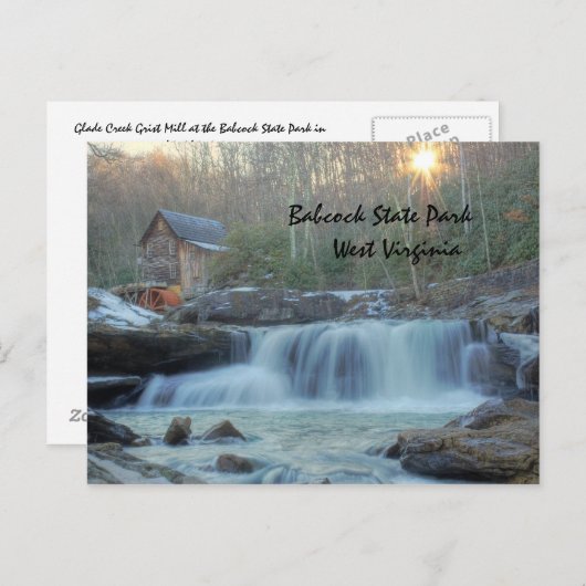 Babcock State Park Post Card Briefkaart (Voorkant / Achterkant)