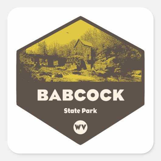 Babcock State Park West Virginia Vierkante Sticker (Voorkant)