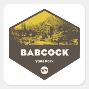 Babcock State Park West Virginia Vierkante Sticker