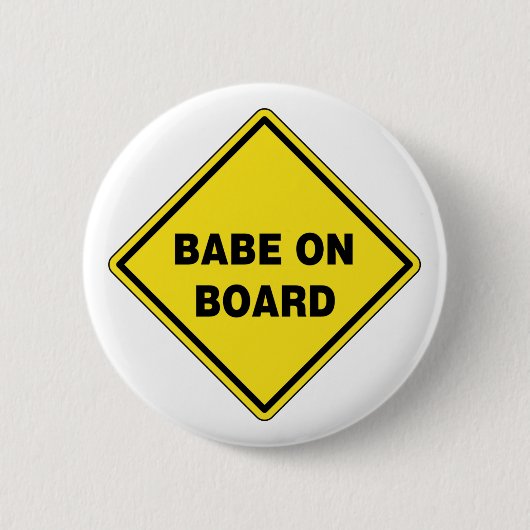 Babe aan boord ronde button 5,7 cm (Voorkant)