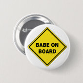 Babe aan boord ronde button 5,7 cm (Voorkant /achterkant)