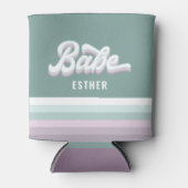 Babe bachelorette bruiloft funky retro 80's pastel blikjeskoeler (Voorkant)