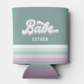 Babe bachelorette bruiloft funky retro 80's pastel blikjeskoeler (Achterkant)