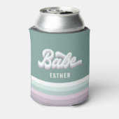 Babe bachelorette bruiloft funky retro 80's pastel blikjeskoeler (Blikje Achterkant)