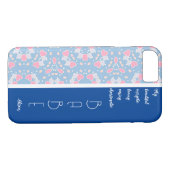 BABE Blue Hearts Patroon bewerkbaar Case-Mate iPhone Case (Achterkant (Horizontaal))