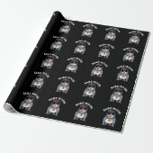 Babe-boon Funny Animal Monkey Baboon Pun Dark BG Cadeaupapier (Uitgerold)