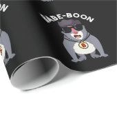 Babe-boon Funny Animal Monkey Baboon Pun Dark BG Cadeaupapier (Rol Hoek)