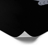 Babe-boon Funny Animal Monkey Baboon Pun Dark BG Poster (Hoek)