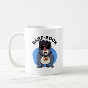 Babe-boon Funny Animal Monkey Baboon Pun Koffiemok