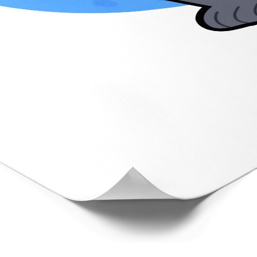 Babe-boon Funny Animal Monkey Baboon Pun Poster (Hoek)