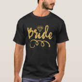Babe Bride Trendy Retro Bride Squad Tribe Wedding T-shirt (Voorkant)