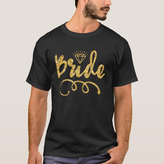 Babe Bride Trendy Retro Bride Squad Tribe Wedding T-shirt (Voorkant)
