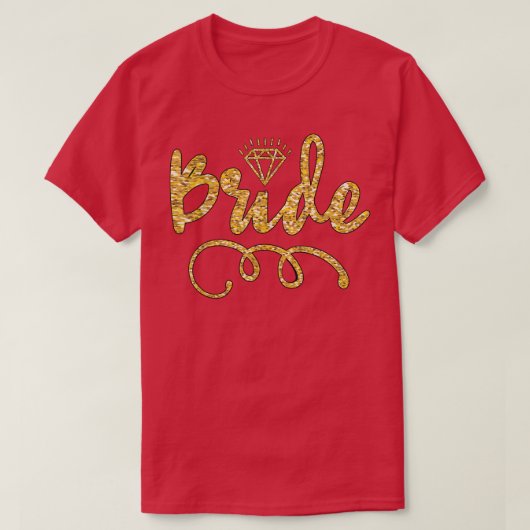 Babe Bride Trendy Retro Bride Squad Tribe Wedding T-shirt (Design voorkant)