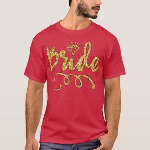 Babe Bride Trendy Retro Bride Squad Tribe Wedding T-shirt