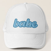 " babe " denim blauw en wit pet (Voorkant)