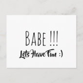 Babe Lets Have Fun Briefkaart (Voorkant)