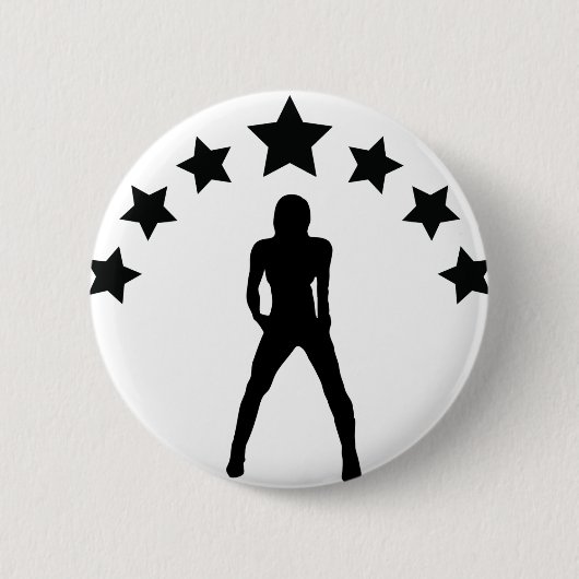 babe met sterpictogram ronde button 5,7 cm (Voorkant)
