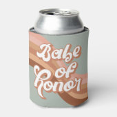 Babe of Honor 70s Groovy Retro Boho Chic Blikjeskoeler (Blikje Voorkant)
