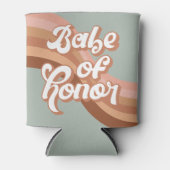 Babe of Honor 70s Groovy Retro Boho Chic Blikjeskoeler (Voorkant)