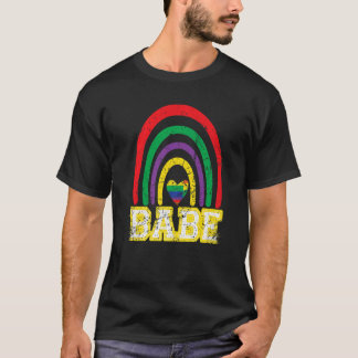 Babe Regenboog Vintage Bruid Bruidsmeisje Bachelor T-shirt