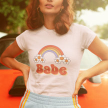 Babe Retro Daisy Rainbow Groovy 70s Bachelorette