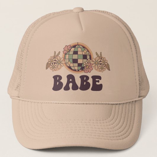 Babe Retro Disco Bachelorette Trucker Pet (Voorkant)