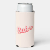 Babe Retro Pink Bachelorette Party Koelbox Seltzer Blikjeskoeler (Seltzer Voorkant)