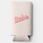 Babe Retro Pink Bachelorette Party Koelbox Seltzer Blikjeskoeler (Achterkant)