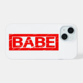 Babe Stamp iPhone 15 Case (Achterkant horizontaal)