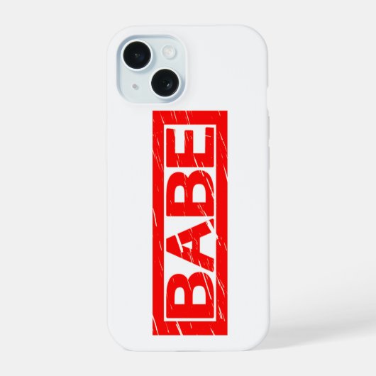 Babe Stamp iPhone 15 Case (Achterkant)