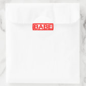 Babe Stamp Ronde Sticker (Tas)