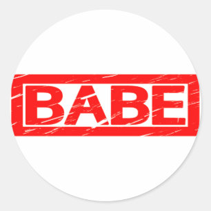 Babe Stamp Ronde Sticker