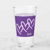 Babe Triple Paarse Heart Tumbler (Voorkant)