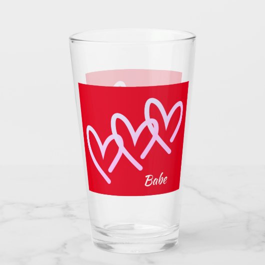 Babe Triple Red Heart Tumbler (Achterkant)
