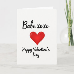 Babe Xoxo Valentijnsdagkaart Kaart