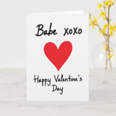 Babe Zalige Valentijnsdag kaart (Gele Bloem)